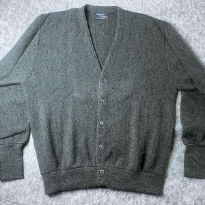 Vintage Cypress Links Cardigan Men’s L Gray Knit Button Sweater NWOT Casual